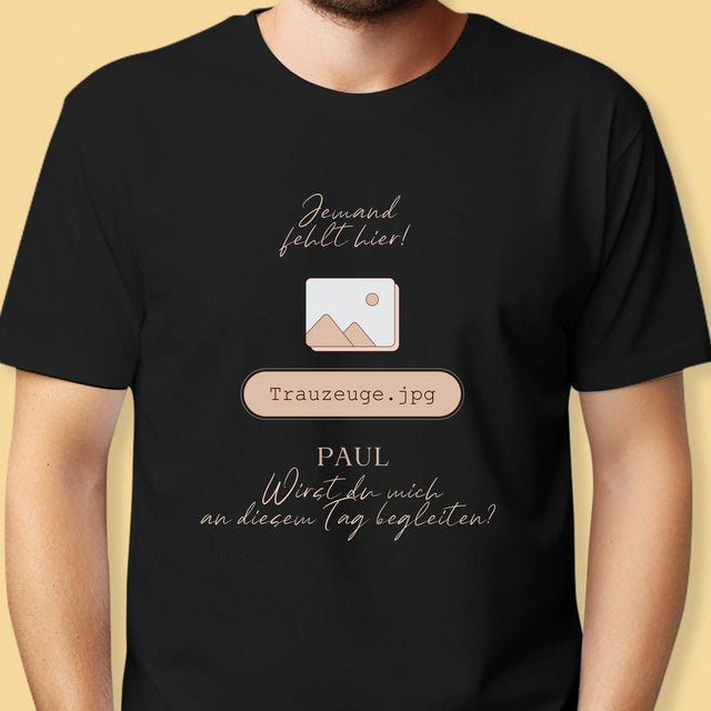 Name Und Unterschrift: Jemand Fehlt - Trauzeuge - T-Shirt Für Herren