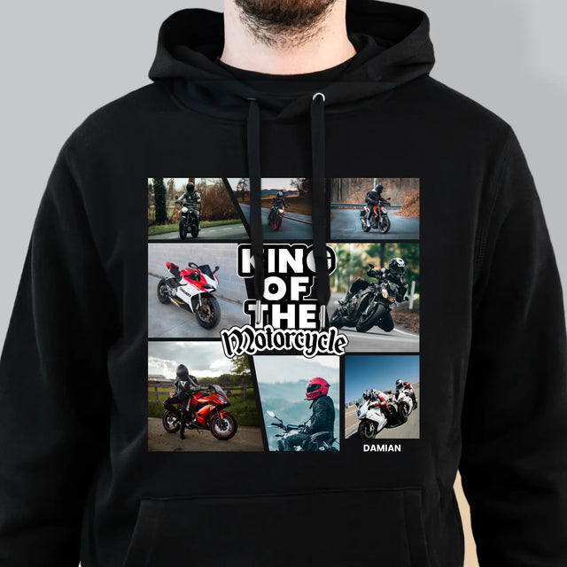 Fotocollage: King Of The Motorcycle - Kapuzenpullover Für Herren