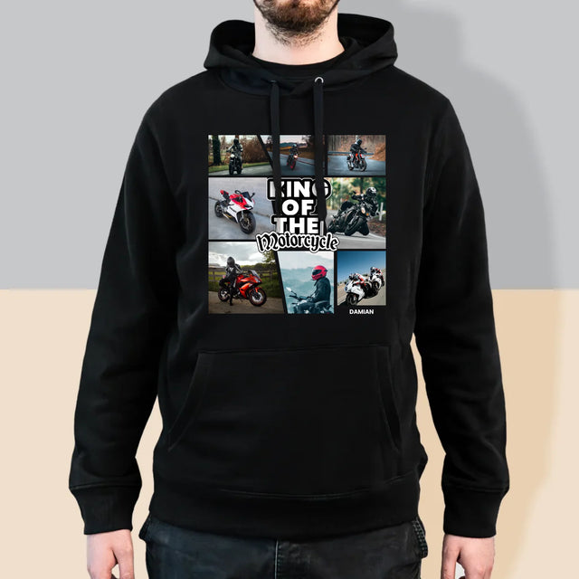 Fotocollage: King Of The Motorcycle - Kapuzenpullover Für Herren