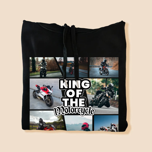 Fotocollage: King Of The Motorcycle - Kapuzenpullover Für Herren
