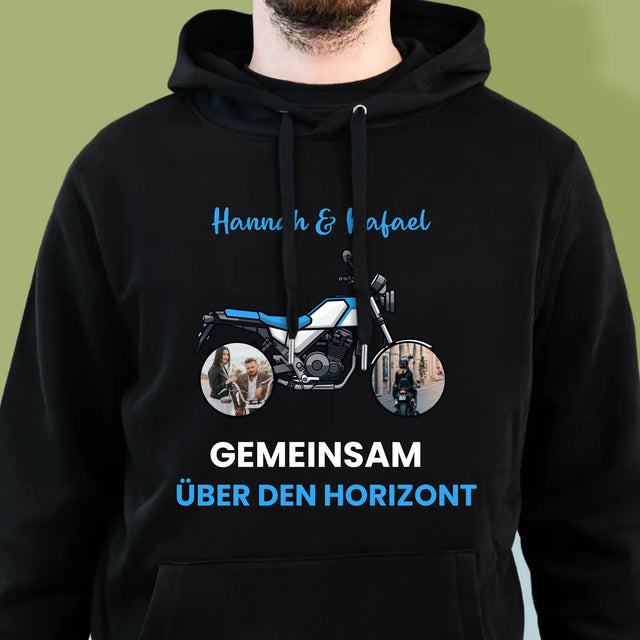 Fotocollage: Gemeinsam Über Den Horizont - Kapuzenpullover Für Herren