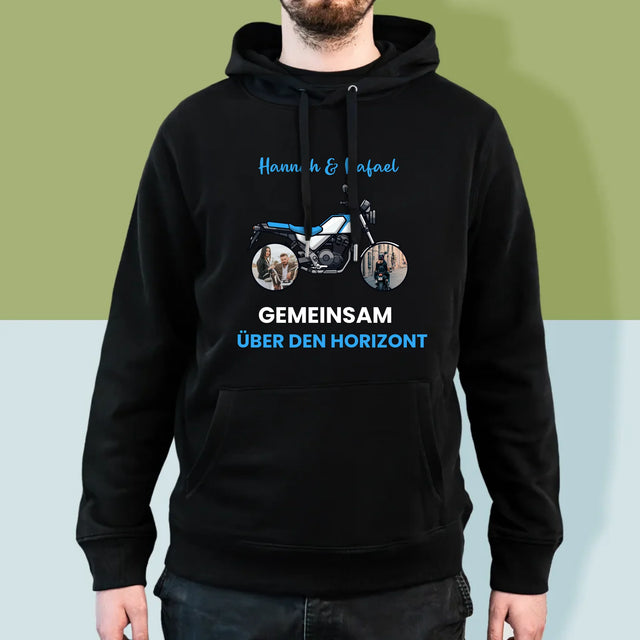 Fotocollage: Gemeinsam Über Den Horizont - Kapuzenpullover Für Herren