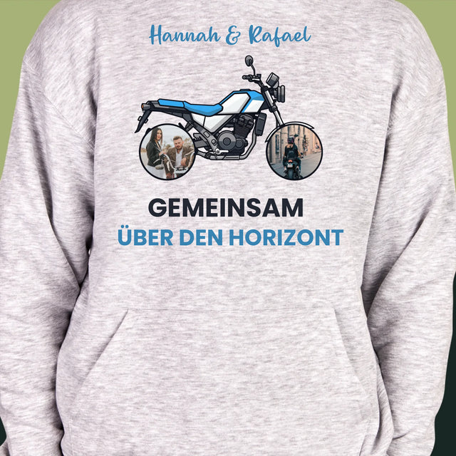 Fotocollage: Gemeinsam Über Den Horizont - Kapuzenpullover Für Herren