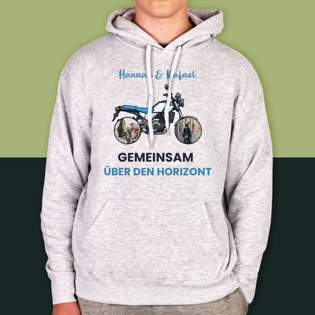 Fotocollage: Gemeinsam Über Den Horizont - Kapuzenpullover Für Herren