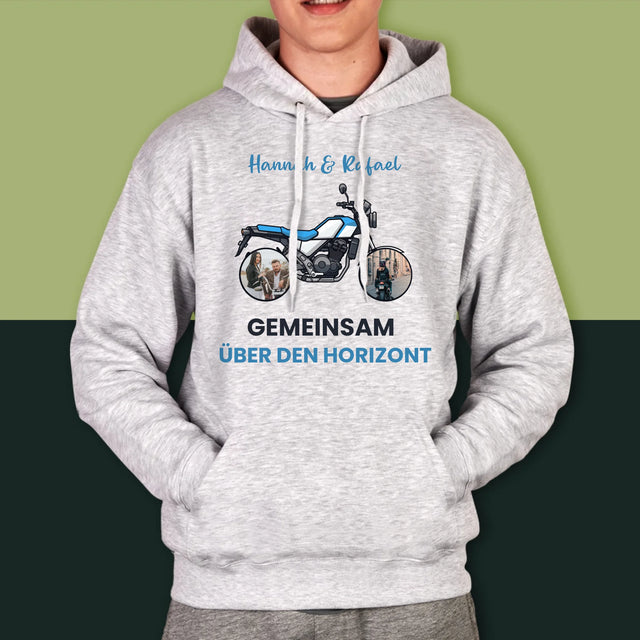Fotocollage: Gemeinsam Über Den Horizont - Kapuzenpullover Für Herren
