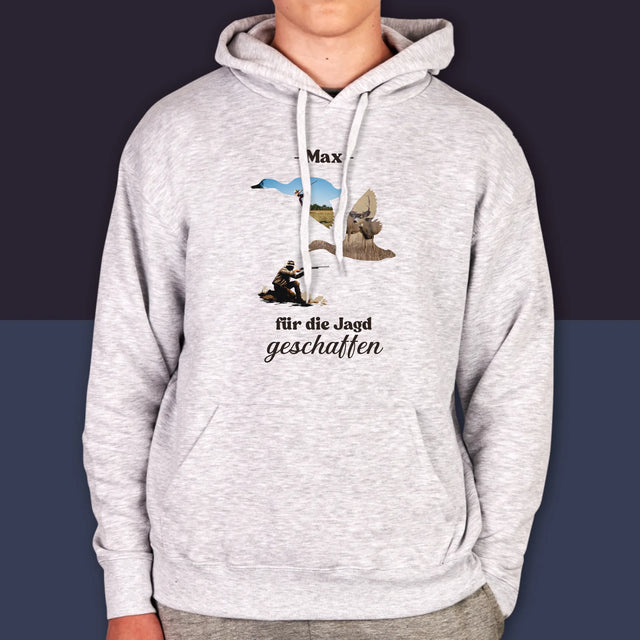 Form-Collage: Für Die Jagd Geschaffen - Kapuzenpullover Für Herren