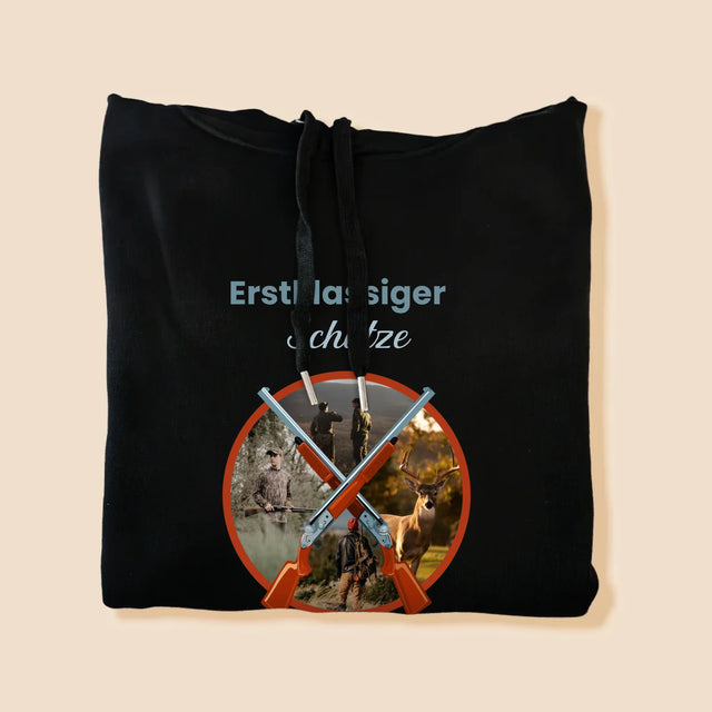 Fotocollage: Erstklassiger Schütze - Kapuzenpullover Für Herren