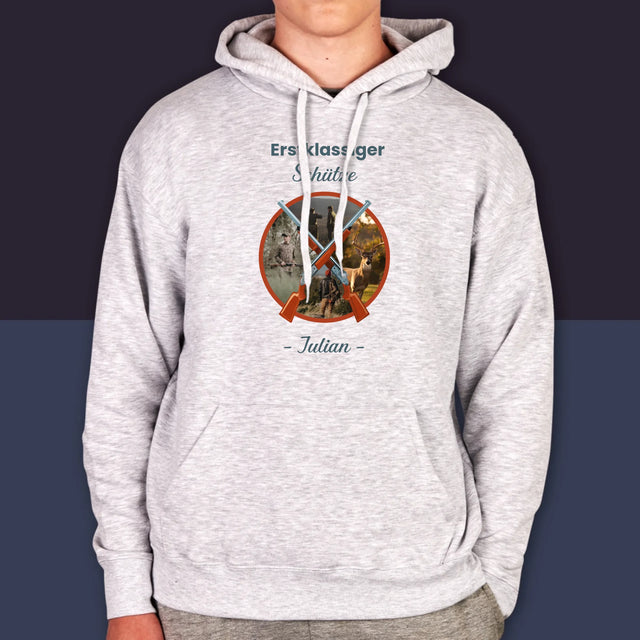 Fotocollage: Erstklassiger Schütze - Kapuzenpullover Für Herren