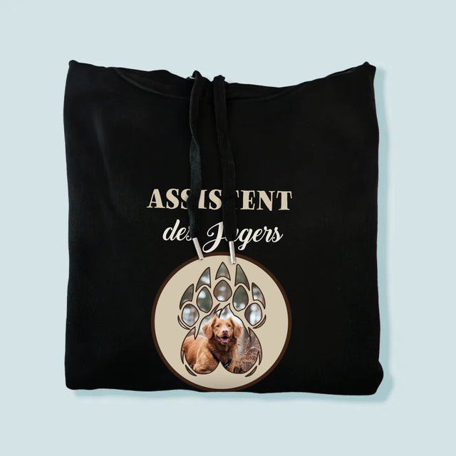 Form-Collage: Assistent Des Jägers - Kapuzenpullover Für Herren