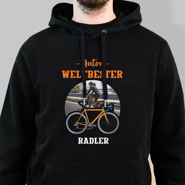 Foto Und Unterschrift: Der Weltbeste Radler - Kapuzenpullover Für Herren