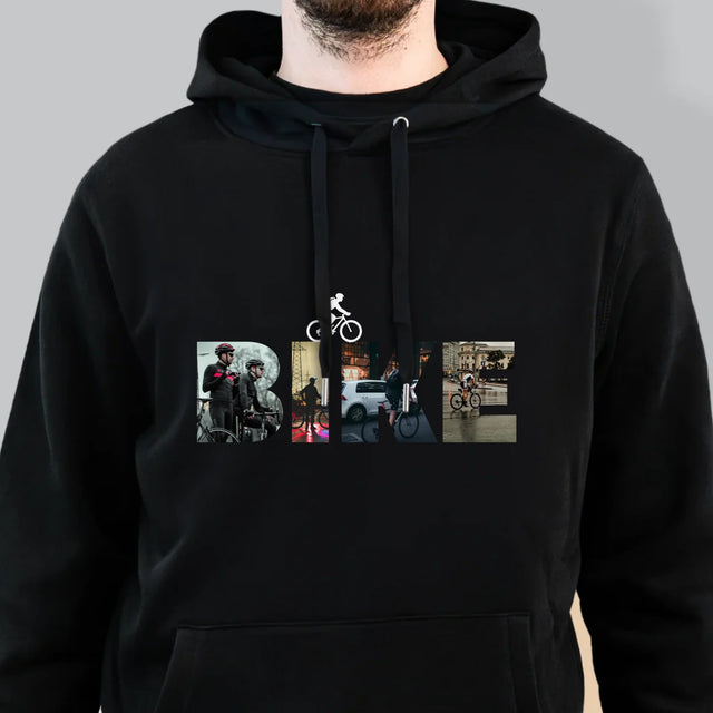 Buchstaben-Collage: Bike - Kapuzenpullover Für Herren