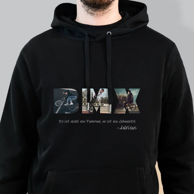 Buchstaben-Collage: Bmx - Kapuzenpullover Für Herren