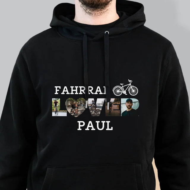 Buchstaben-Collage: Fahrradliebhaber - Kapuzenpullover Für Herren