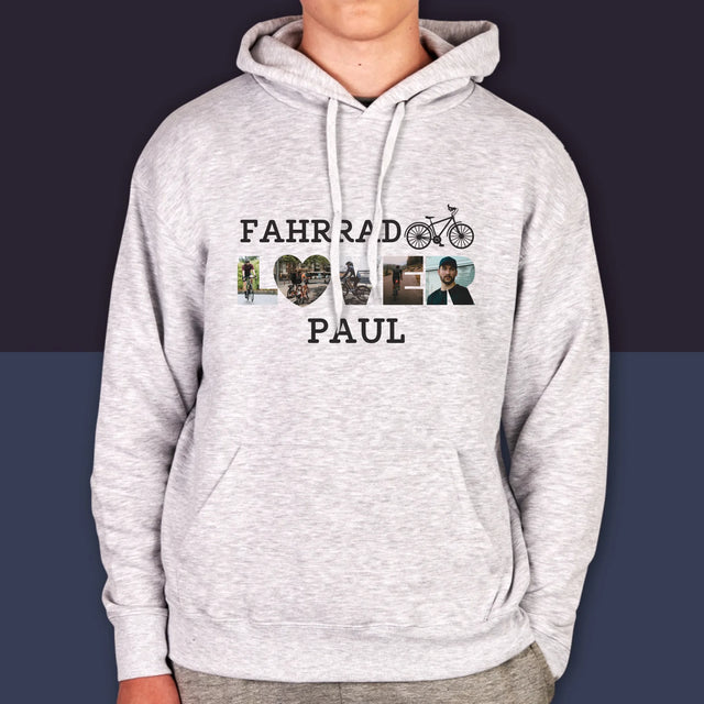 Buchstaben-Collage: Fahrradliebhaber - Kapuzenpullover Für Herren