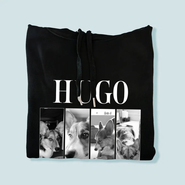 Fotocollage: Bootleg Klassiker Mit Haustier - Kapuzenpullover Für Herren