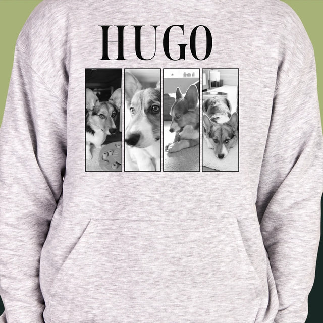 Fotocollage: Bootleg Klassiker Mit Haustier - Kapuzenpullover Für Herren