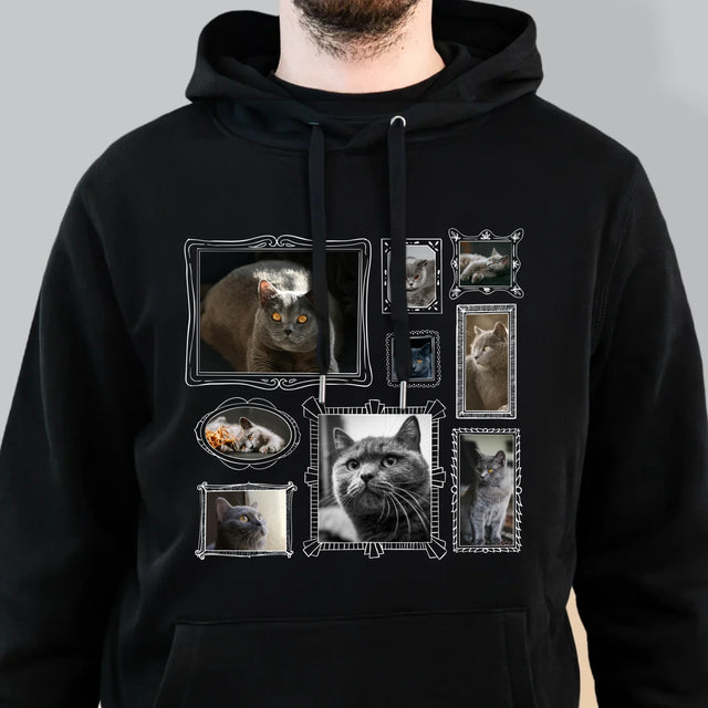 Fotocollage: Fotowand Mit Haustier - Kapuzenpullover Für Herren