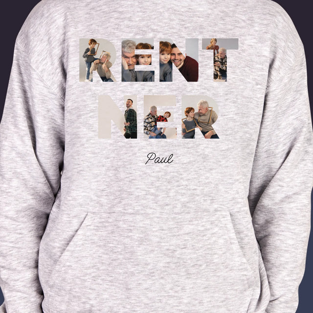 Buchstaben-Collage: Rentner - Kapuzenpullover Für Herren