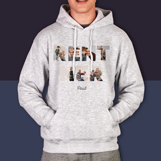 Buchstaben-Collage: Rentner - Kapuzenpullover Für Herren