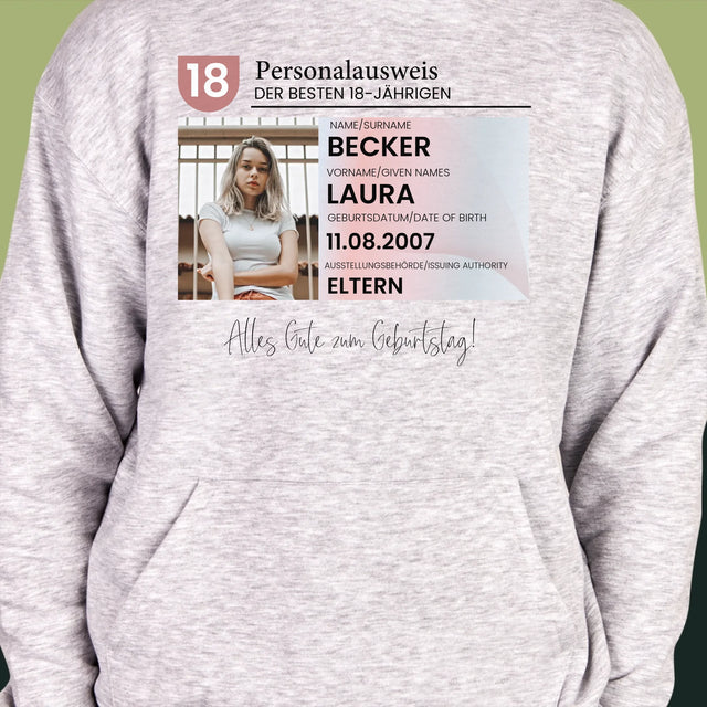 Foto Und Unterschrift: Personalausweis - Kapuzenpullover Für Herren