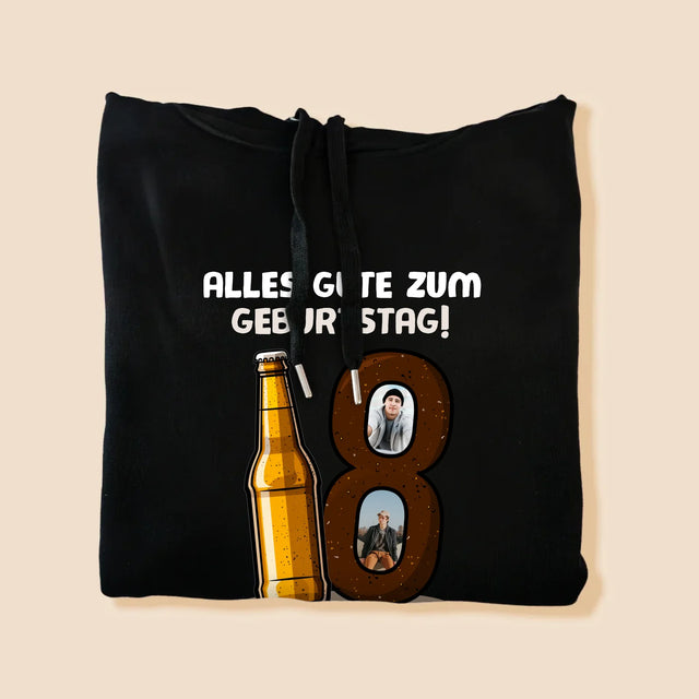 Fotocollage: 18 Bier - Kapuzenpullover Für Herren