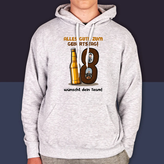 Fotocollage: 18 Bier - Kapuzenpullover Für Herren
