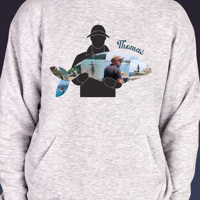 Form-Collage: Jeder Fisch - Kapuzenpullover Für Herren