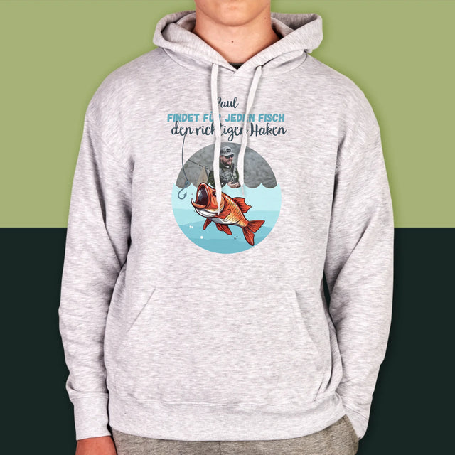 Foto Und Unterschrift: Den Haken Finden - Kapuzenpullover Für Herren