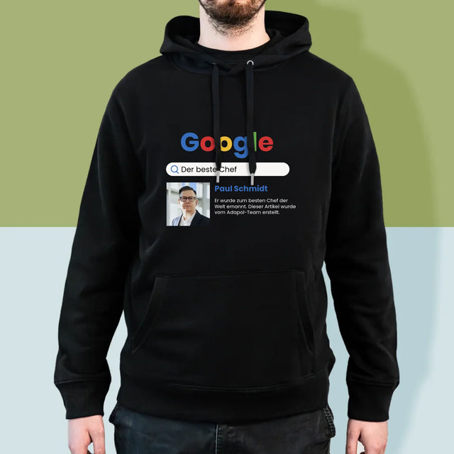 Foto Und Unterschrift: Bester Chef Google Ergebnis - Kapuzenpullover Für Herren