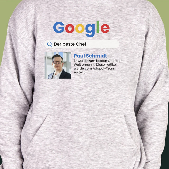 Foto Und Unterschrift: Bester Chef Google Ergebnis - Kapuzenpullover Für Herren