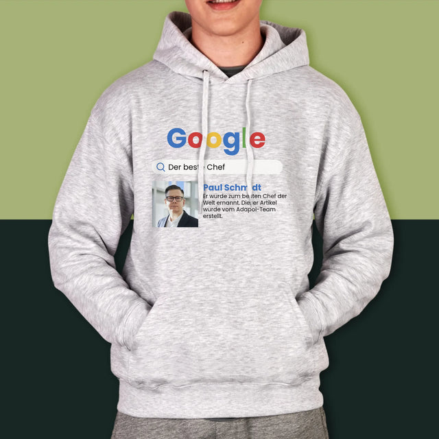 Foto Und Unterschrift: Bester Chef Google Ergebnis - Kapuzenpullover Für Herren