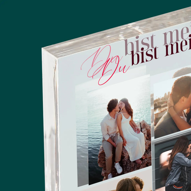 Fotocollage: Du Bist Mein Happy End - Druck Auf Acrylglas