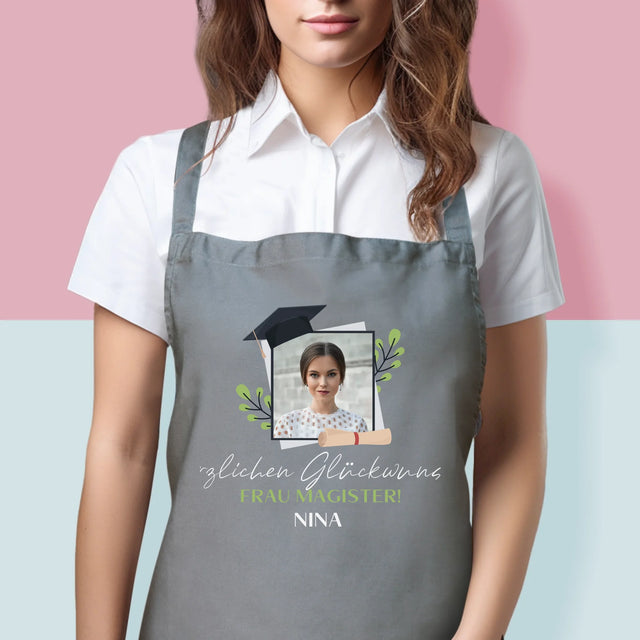 Foto Und Unterschrift: Herzlichen Glückwunsch - Schürze