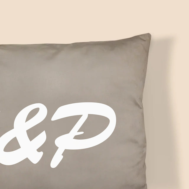 Monogramm: Initialen Herz - Kissen