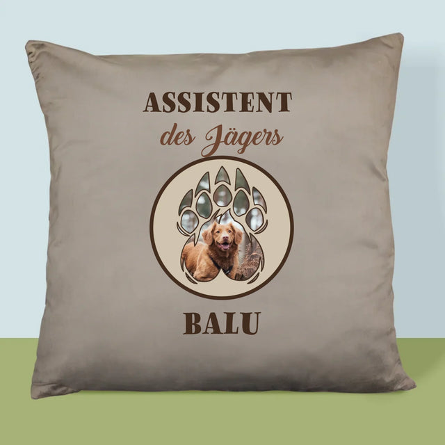 Form-Collage: Assistent Des Jägers - Kissen