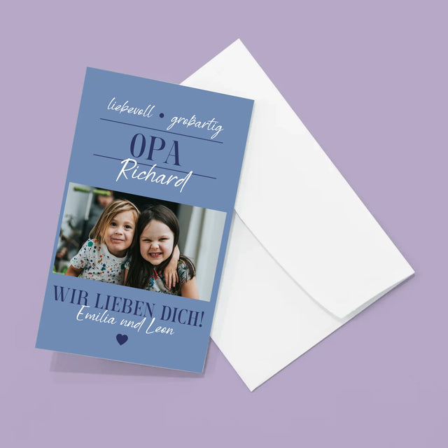 Fotocollage: Geliebter Opa - Fotos, Harmonikaartig Gefaltet