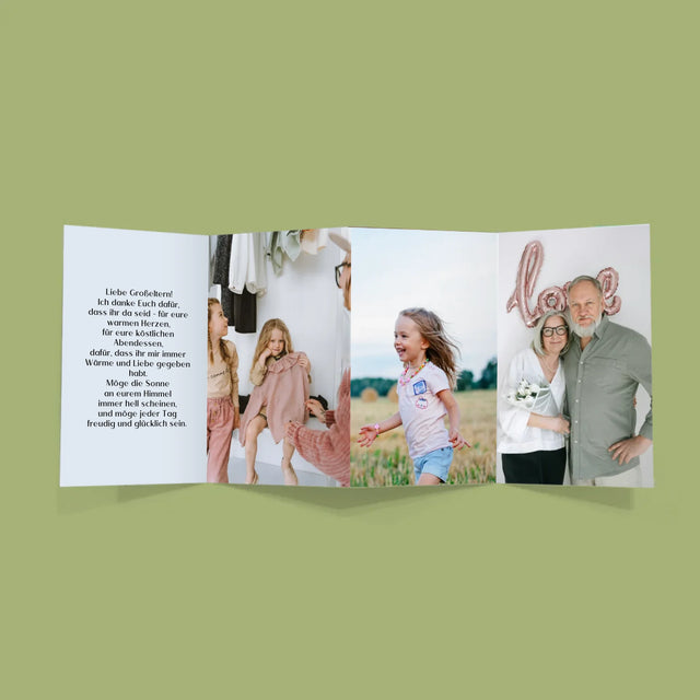 Fotocollage: Geliebte Großeltern - Fotos, Harmonikaartig Gefaltet