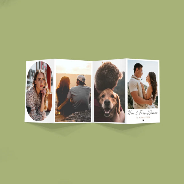 Fotocollage: Herr & Frau - Fotos, Harmonikaartig Gefaltet