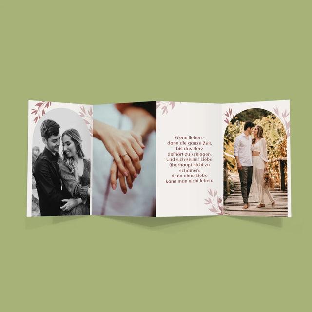 Fotocollage: Am Hochzeitstag - Fotos, Harmonikaartig Gefaltet