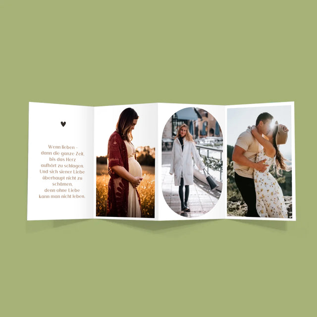 Fotocollage: Herr & Frau - Fotos, Harmonikaartig Gefaltet