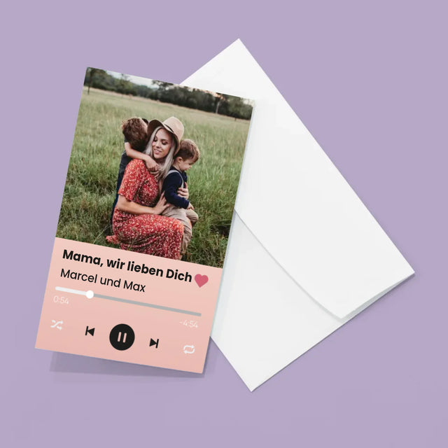 Foto Und Unterschrift: Mama, Wir Lieben Dich - Fotos, Harmonikaartig Gefaltet