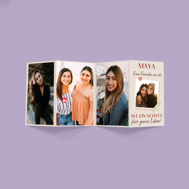 Fotocollage: Freundin Schatz - Fotos, Harmonikaartig Gefaltet