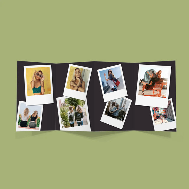 Fotocollage: Geburtstagswünsche - Fotos, Harmonikaartig Gefaltet