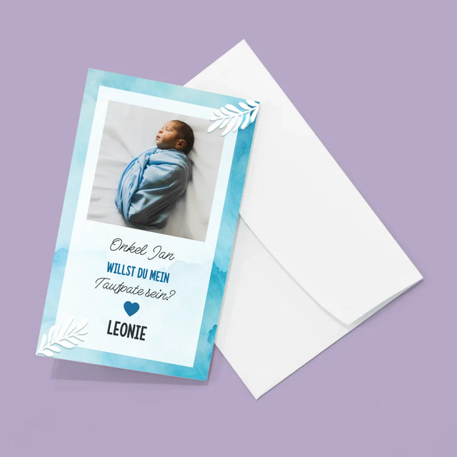 Fotocollage: Willst Du Mein Taufpate Sein? - Fotos, Harmonikaartig Gefaltet