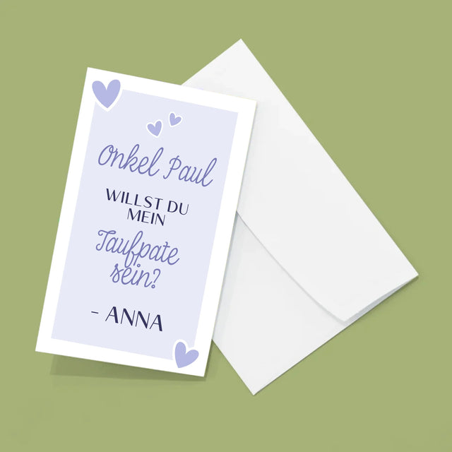 Fotocollage: Willst Du Mein Taufpate Sein? - Fotos, Harmonikaartig Gefaltet