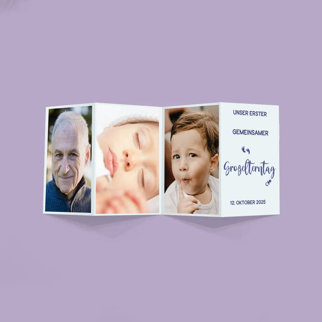 Fotocollage: Erster Gemeinsamer Großelterntag - Fotos, Harmonikaartig Gefaltet