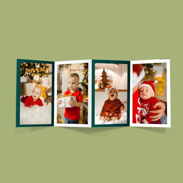 Fotocollage: Weihnachtswünsche - Fotos, Harmonikaartig Gefaltet