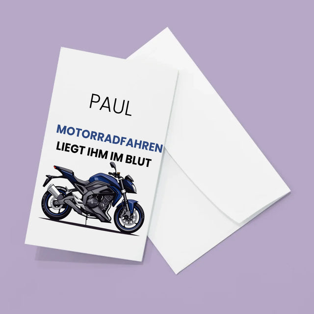 Fotocollage: Motorradfahren Liegt Ihm Im Blut - Fotos, Harmonikaartig Gefaltet