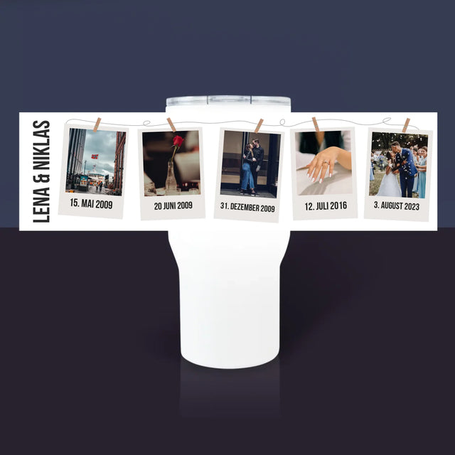 Unsere Geschichte: Unser Anfang - Thermobecher Weiß