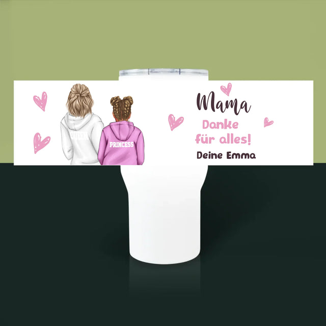 Avatar Creator: Mama Mit Kind - Thermobecher Weiß